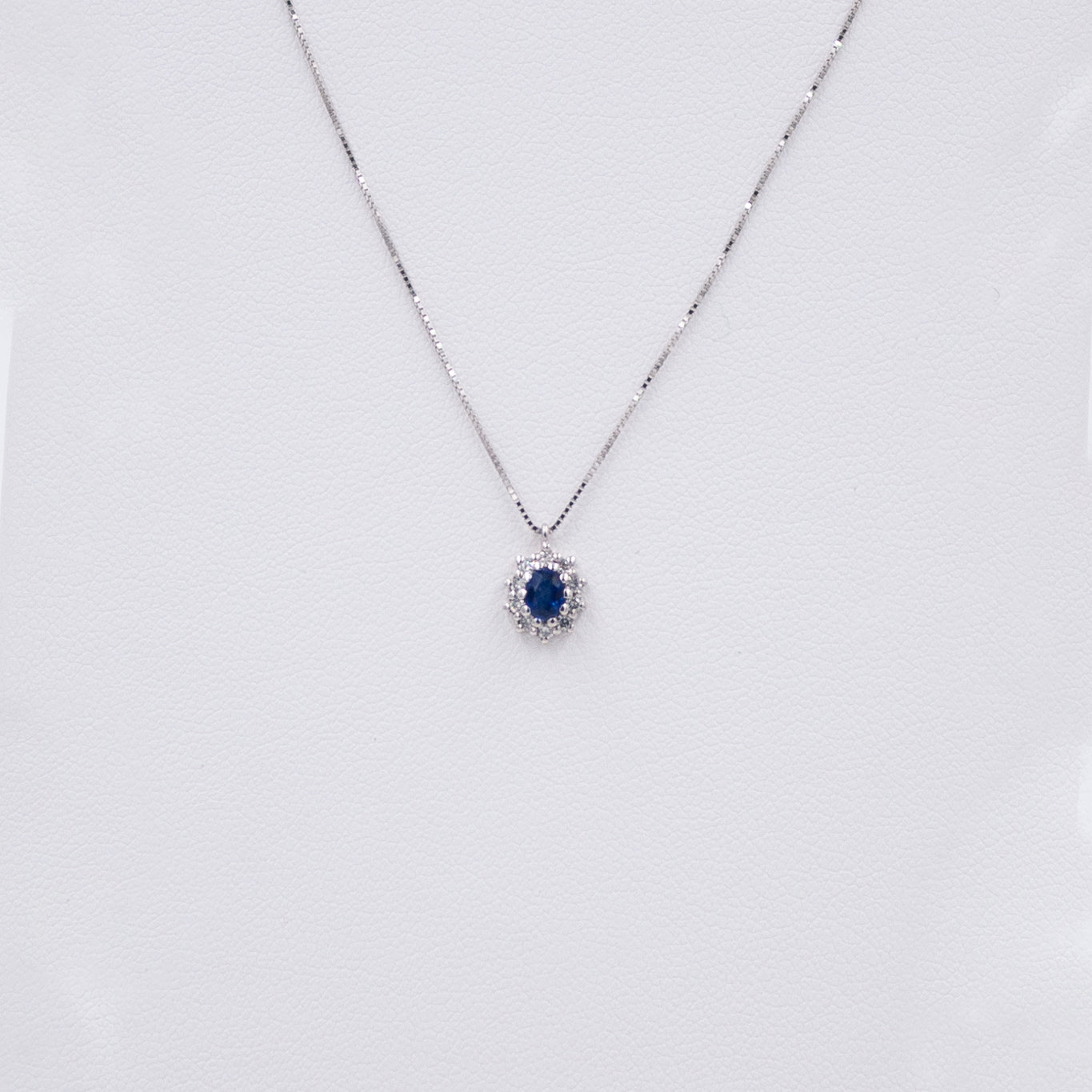 Sapphire Sparkle Necklace with Diamonds