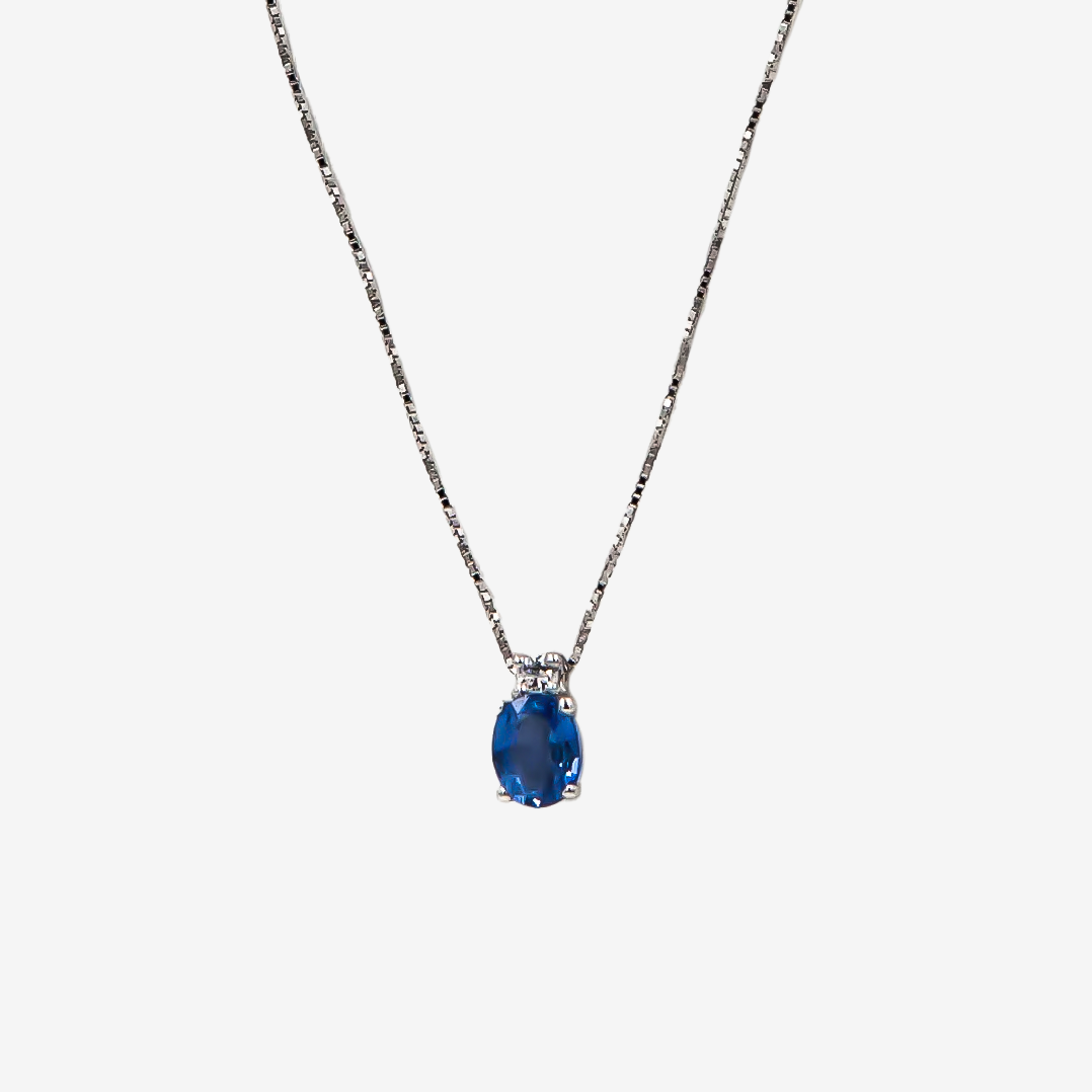 Droplet Necklace with Sapphire 0.56 ct