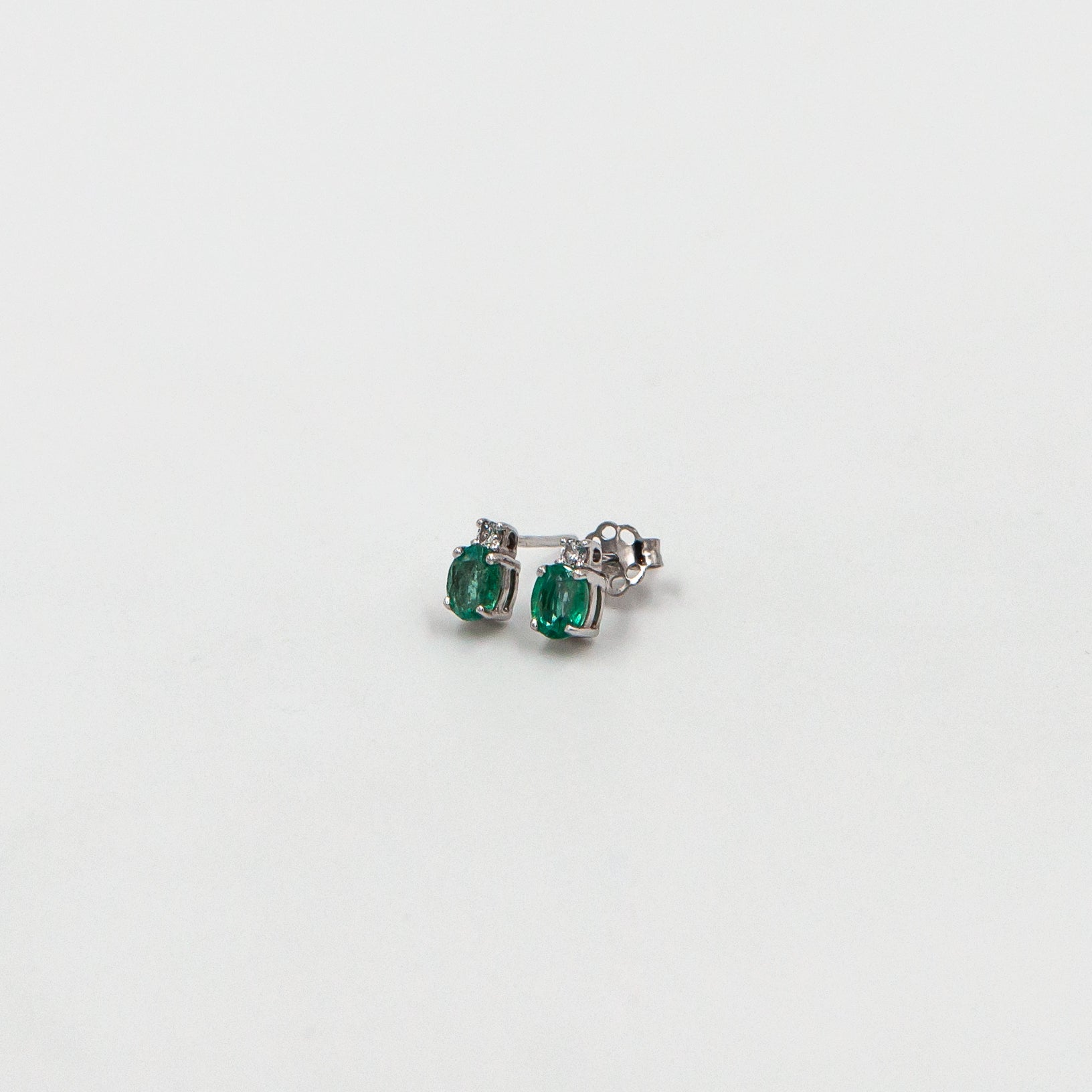 Droplets earrings with Emeralds and Diamonds