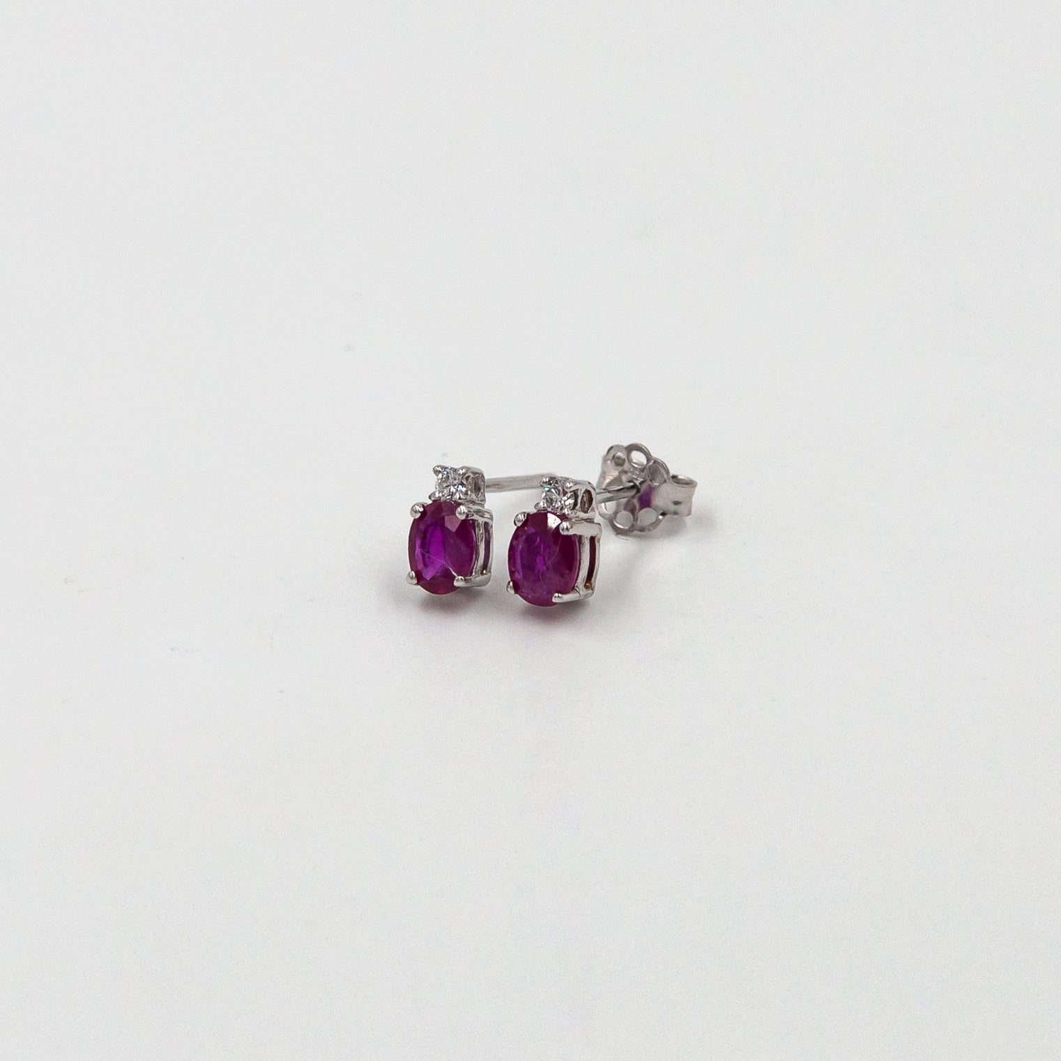 Droplets earrings with rubies and diamonds