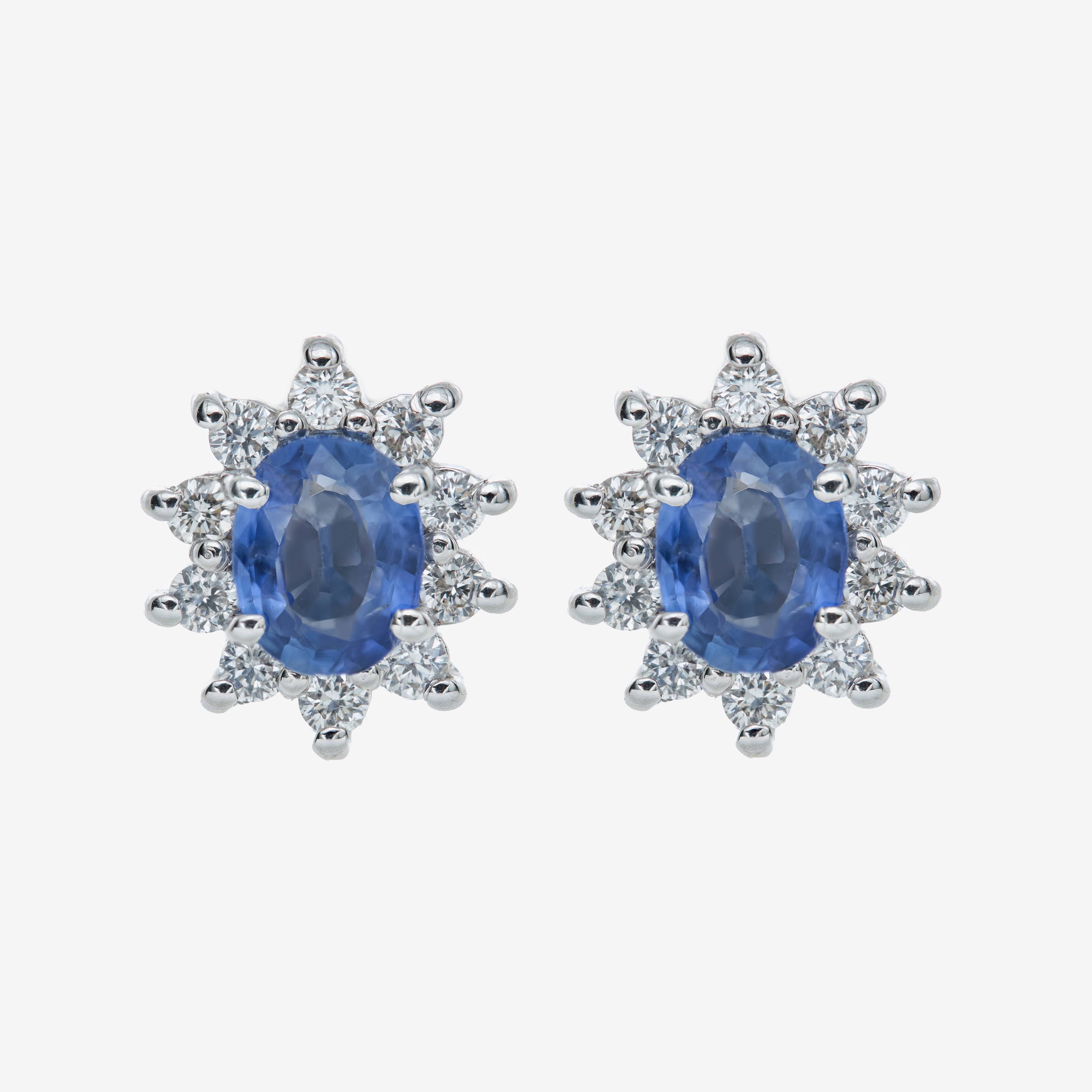 Doria earrings with sapphires and diamonds