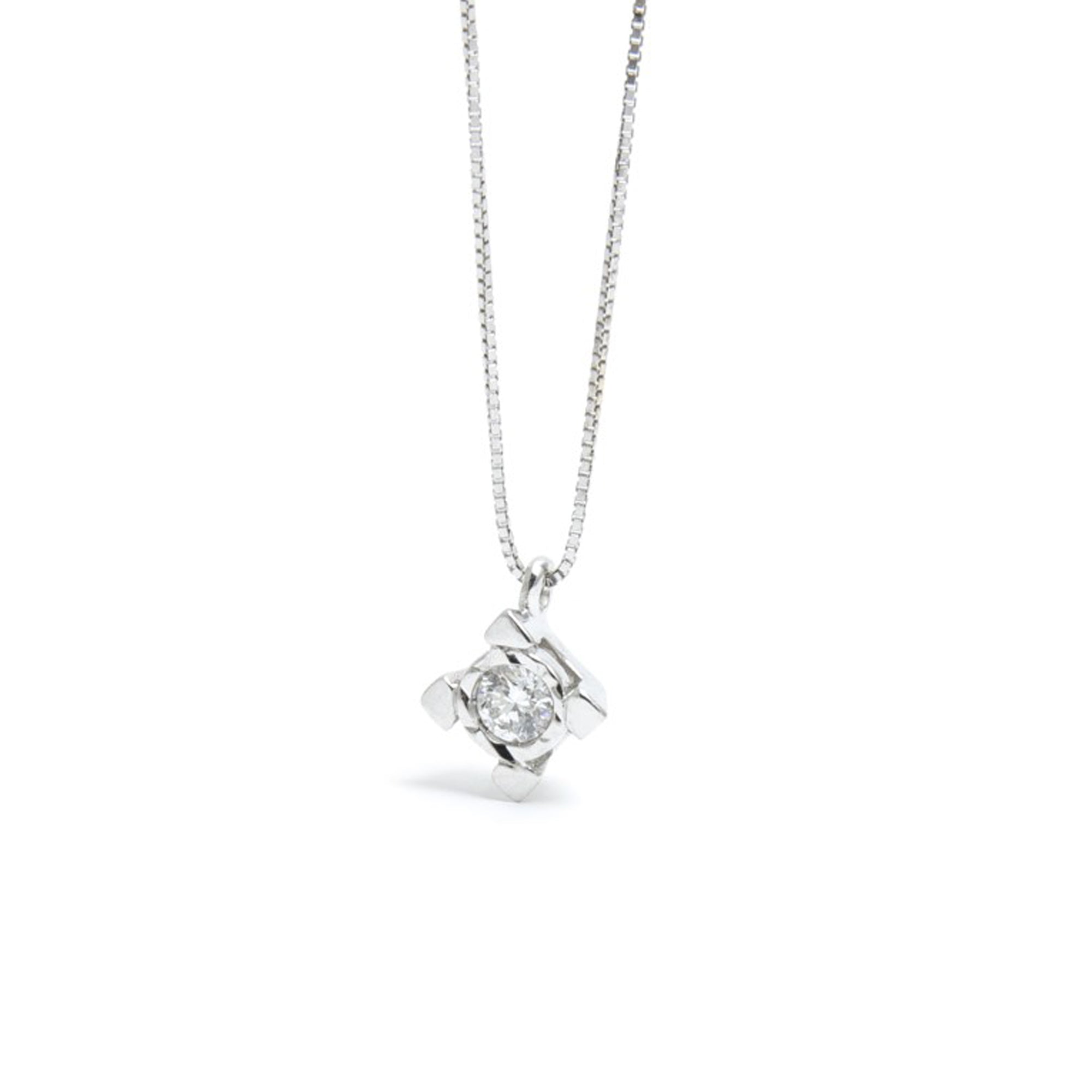 Square Spotlight Diamond Necklace