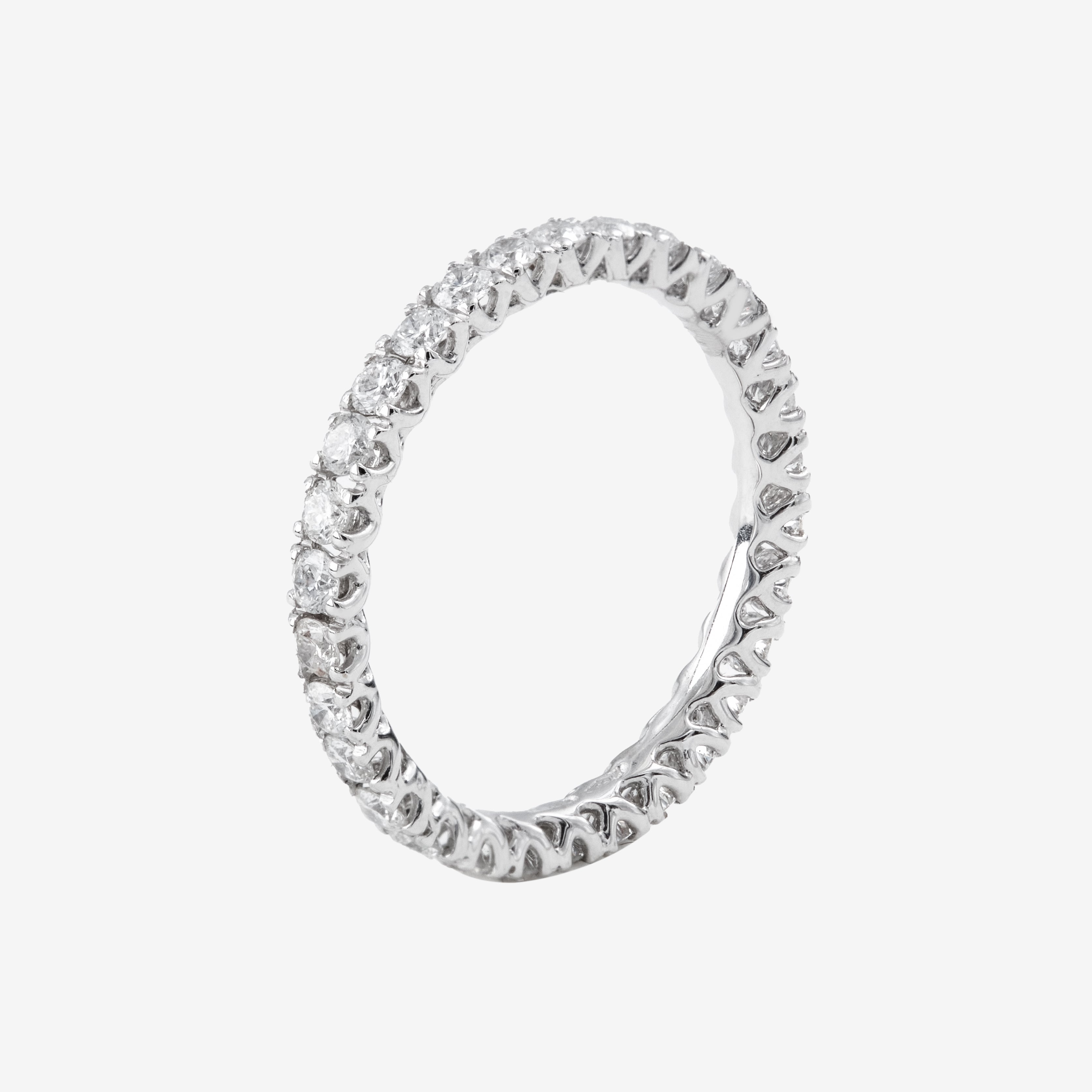White Gold Eternity Ring with White Diamonds 0.7ct