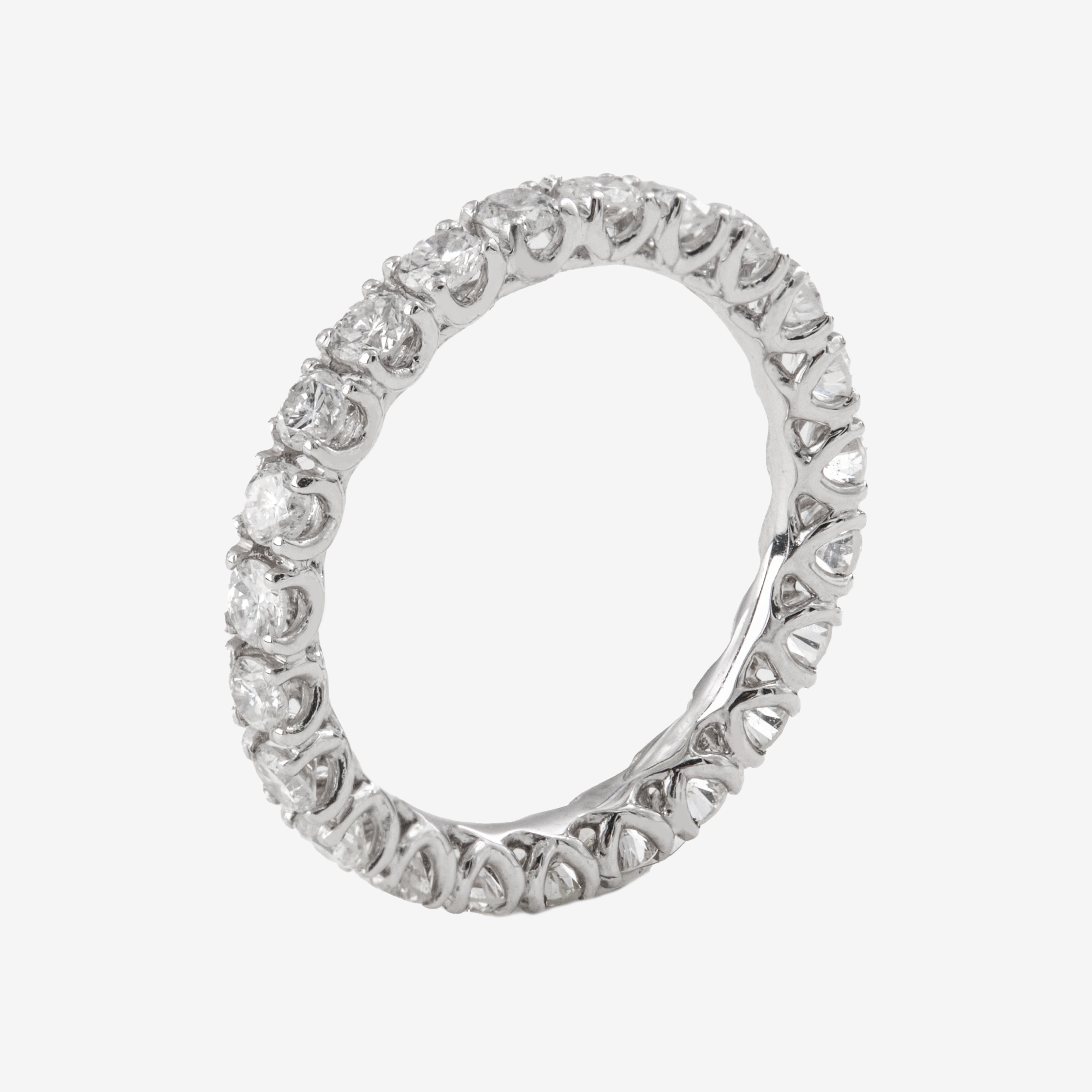 White Gold Eternity Ring with White Diamonds 1ct