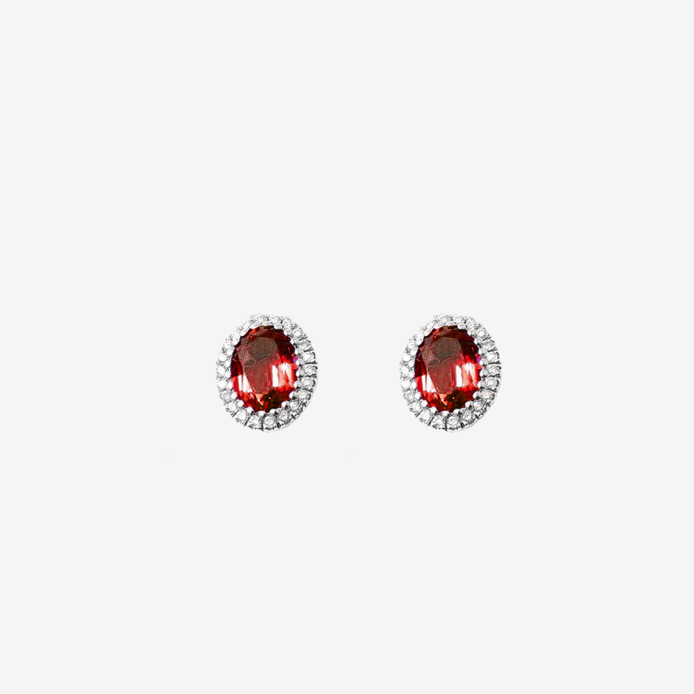Earrings with rubies and diamonds